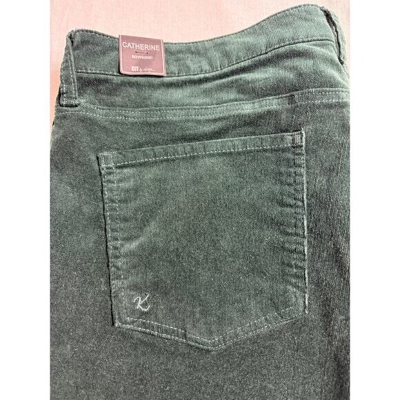 Kut From The Kloth Catherine Boyfriend Emerald Green Corduroy Jeans Sz 16 NWT - Picture 10 of 12